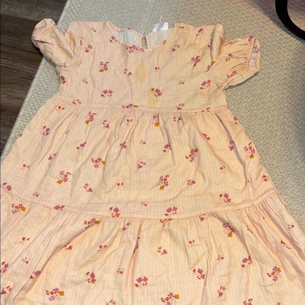 Cat & Jack Peach Floral Kids Dress